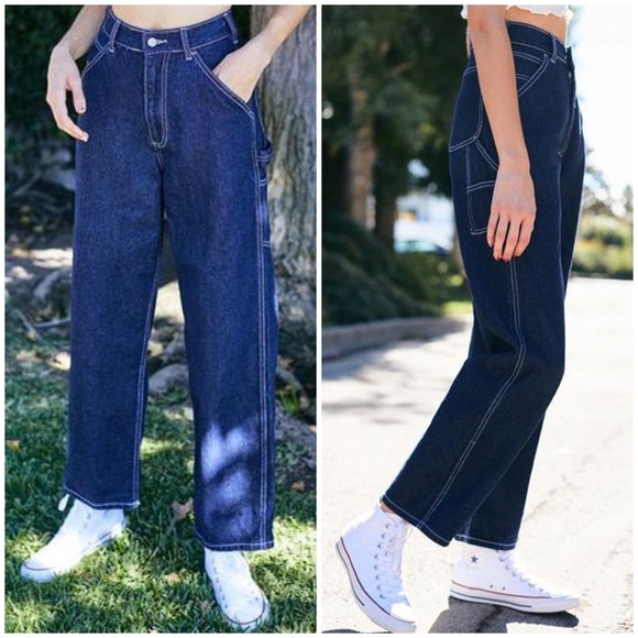 Brandy Melville Denim - Brandy Melville John Galt Talia high waisted dark wash carpenter jeans